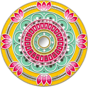 Glossy Lotus Mirror Mandala Wall Art