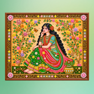 Jeweled Tanjore Garden Portrait